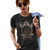 Asian Woman with Sunglasses wearing a Black Mysticism 1970 t-Shirt